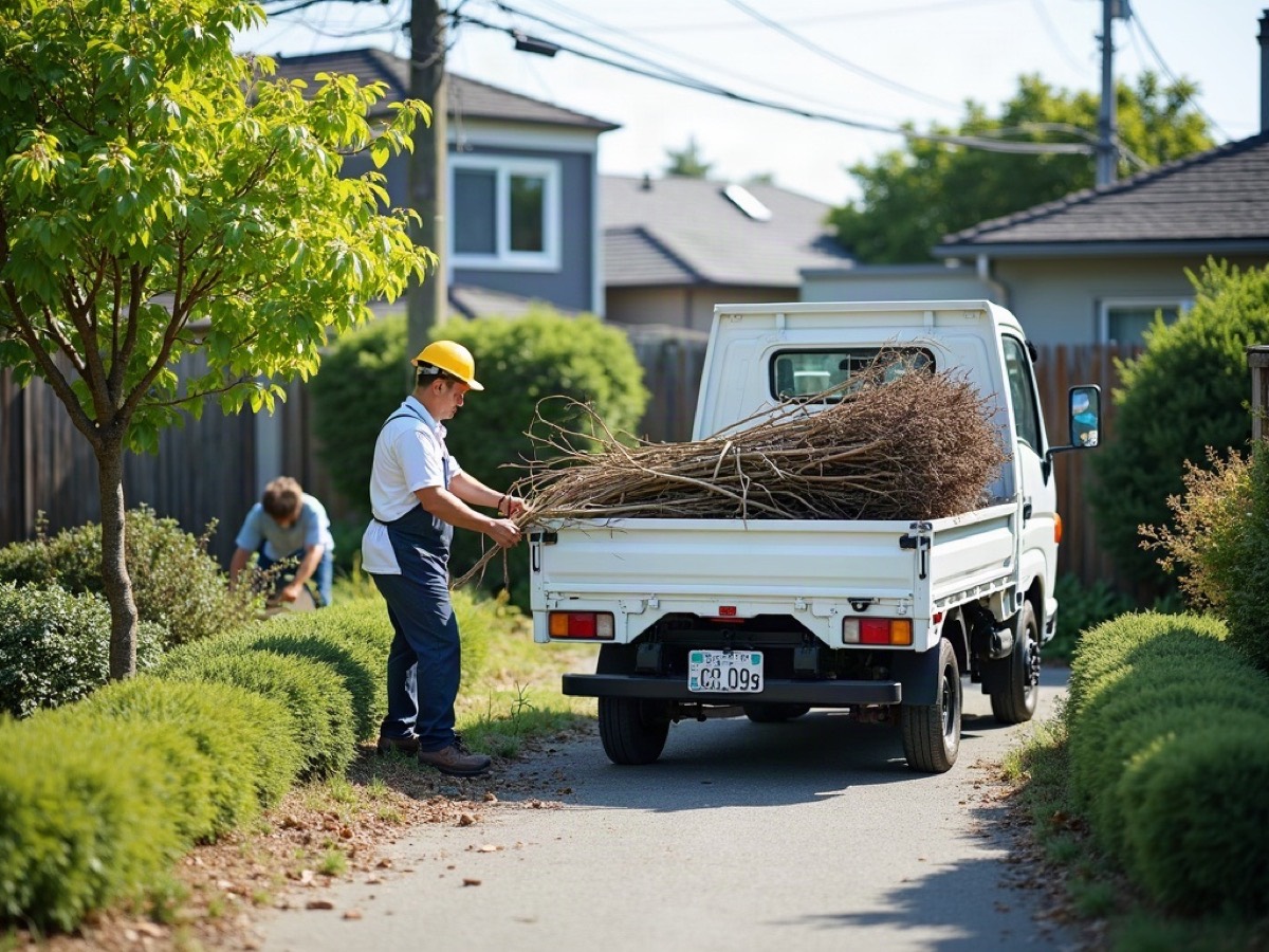 職人がお庭を施工